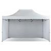 Cilvani - gazebo prof. 3X4,5 bianco mt pieghevole rapido automatico con set 3 pareti laterali struttura in grigio martellato