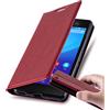 Cadorabo Custodia Libro per Sony Xperia M5 in Rosso Mela - con Vani di Carte, Funzione Stand e Chiusura Magnetica - Portafoglio Cover Case Wallet Book Etui Protezione