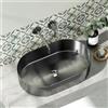 Karag Lavabo Da Appoggio In Acciaio Inox 55x35 - Canna Di Fucile