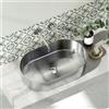 Karag Lavabo Da Appoggio In Acciaio Inox 55x35 - Acciaio Spazzolato