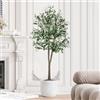 YOLEO Albero Artificiale di Ulivo 150 cm Piante Artificiali Interno Falso Pianta Verde Decorazione per Interno Esterno Casa Camera Soggiorno Balcone Cortile Giardino