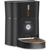 Balimo Luck 3L Distributore Automatico Cibo Gatti, Alimentatore Automatico Per Gatti E Cani Con Ciotola In Acciaio Inox E Timer Programmabile, 1-6 Pasti Al Giorno (Nero)