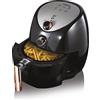 Tower T17021RG Friggitrice ad Aria Formato Famiglia a Circolazione Rapida dell'Aria, Friggitrice Aria con Timer 60 Minuti, Friggitrice ad Aria 4 Litri e 3, Air Fryer da 1500W, Nero e Oro Rosa