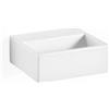 Lineabeta Lavabo da appoggio/sospeso senza foro rubinetto 32x29 bianco lucido