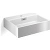 Lineabeta Lavabo da appoggio/sospeso con foro rubinetto 49,5x42 bianco opaco