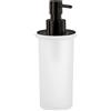 Lineabeta Dispenser sapone in vetro satinato ed erogatore nero 200 ml