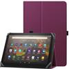 HoYiXi Custodia universale per 9-10.1 pollici tablet Fire HD 10 2021/2023 e Fire HD 10 Plus 2021/2023 con supporto e Cover per cinturino da polso per 9"-10.1" Samsung Lenovo Android tablet - viola