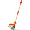 Hape - Uccellino Musicale Lilly Spingi&Cammina | Giocattolo in legno primi passi che si muove e cinguetta per bambini dai 12 mesi