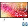 Samsung TV Crystal UHD 4K 55" UE55DU7170UXZT Smart TV Wi-Fi Black 2024, Processore Crystal 4K, 4K Upscaling, Slim Look Design, OTS Lite