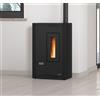 Nordica Extraflame Stufa a Pellet Slim Ventilata 5.1 kW Capacità Serbatoio 10 Kg Volume 146 m3 colore Bordeaux - 1288200 Luisella 5.0