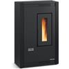 Nordica Extraflame Stufa a Pellet Slim Ventilata 5.1 kW Capacità Serbatoio 10 Kg Volume 146 m3 colore Nero - 1288202 Luisella 5.0