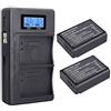 CITYORK LP-E10 2-Pack 2200mAh sostituzione della batteria e LCD Dual Charger per Canon EOS Rebel T3 T5 T6 T7 T100 1100D 1200D 1300D 1500D 2000D 3000D 4000D Kiss X50 X70 X80 X90 fotocamera