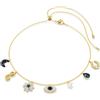 SWAROVSKI COLLANA GIROCOLLO SYMBOLICA BLU, PLACCATURA ORO 5692164