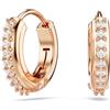 SWAROVSKI ORECCHINI A CERCHIO MATRIX, TAGLIO ROUND PLACCATO ORO ROSA