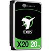 Seagate Exos X20, 20TB, 3,5 pollici SATA 6Gb/s, 7200 RPM, 2,5M MTBF, 512e e 4Kn FastFormat, disco rigido a bassa latenza con cache avanzata (ST20000NM007D)