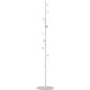 HOMCOM Albero Appendiabiti in Acciaio con 8 Ganci e Base Rotonda in Marmo, 35x35x170 cm, Bianco