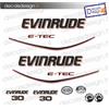 Adesivi motore marino fuoribordo Evinrude 30 cv E-TEC gommone barca
