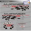 Adesivi motore marino fuoribordo Mariner 40 cv XR gommone barca stickers