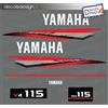 Adesivi motore marino fuoribordo Yamaha 115 cv V4 gommone barca stickers