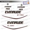 Adesivi motore marino fuoribordo Evinrude 40 cv E-TEC gommone barca