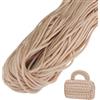 LEREATI Cordino per Borse Uncinetto, Corda Macrame 3mm x 200m Filo Macrame in Poliestere Uncinenetto e Ferri per Abbigliamento, Borse, Tappeti, Fai da Te, Regalo per Maglieria (Bianco Cachi)