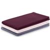 AmeliaHome Set di 3 strofinacci in cotone, 50 x 70 cm, motivo a nido d'ape, colore viola, rosa cipria rosa