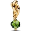 PANDORA Moments 763462C08 - Ciondolo sfaccettato a cerchio eterno, in argento sterling con lega di metallo placcato oro e cristallo, compatibile con braccialetti Moments, colore: verde primavera,
