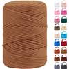 LEREATI Cordino per Borse Uncinetto, Corda Macrame 3mm x 170m Corda in Poliestere Filo Macrame, Cordoncino per Borse a Uncinetto, Fai Da Te, Regalo per Maglieria (Cachi)