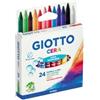 GIOTTO Pastelli a cera - lunghezza 90 mm - diametro 8,5 mm - colori assortiti - Giotto - conf. 24 pezzi (unità vendita 1 pz.)