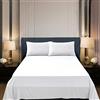 Intimitaly® Set Lenzuola Matrimoniali Cotone E Singole Completo Letto 100% Puro Cotone, Lenzuola e 2 Federe, Biancheria da Letto Tinta Unita (Bianco, Singolo)