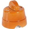FANTON Interruttore deviatore a manopola in ceramica stile retrò colore terracotta da parete 10AX 250V vintage in porcellana 84001TC