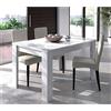 Dmora Tavolo pranzo allungabile, bianco-cm. 140/190 x 78 x 90, UNICO