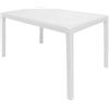 Dmora Tavolo Rettangolare da Esterno, Struttura in Resina Dura Effetto Rattan, Made in Italy, 150 x 90 x 72 cm, Color Bianco