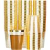SOSALUK 50 bicchieri in plastica riciclabili oro vetro plastica oro oro bicchiere glitter elegante per compleanno matrimonio festa cocktail