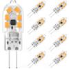 RuLEDne G4 LED, bianco caldo 3000 K, 2W di sostituzione della lampada alogena G4 da 10 W 20 W, 12V AC/DC, angolo del fascio di 360 °, non sfarfallante, base G4, confezione da 8