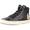 Geox J Kalispera Girl A, Scarpe da Ginnastica Basse, Black/Platinum, 26 EU