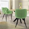 ML DESIGN modern living ML-Design Set 2 Sedie per Sala da Pranzo in Velluto Verde Salvia Poltroncine da Salotto Imbottite con Braccioli Gambe in Metallo Poltrone per Soggiorno con Schienale Ergonomiche e Confortevoli