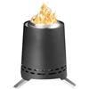 Onlyfire Braciere Senza Fumo da Tavolo, Focolare Portatile con Staffa per Vaso e Borsa da Trasporto, Bruciatura a Legna e a Pellet, per Campeggio all'aperto Tailgating Patio, Acciaio Inox, Nero