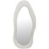 DRW Specchio da parete a forma di legno bianco 48x2x100 cm