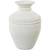 DRW Vaso da pavimento in ceramica sabbia fine bianca 29x29x40 cm