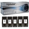 alphaink 5 Cartucce nere compatibili con HP 934XL per stampanti HP OFFICEJET 6815, 6825, 6822, 6820, 6812, 6800 OFFICEJET PRO 6830 E ALL IN ONE, 6830, 6800, 6239, 6235, 6230 EPRINTER, 6230, 6835