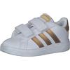 adidas Grand Sustainable Lifestyle Court Hook-And-Loop Shoes, Tennis Unisex-Bimbi 0-24, Bianco (Ftwwht/Ftwwht/MAGOLD), 21 EU