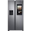 Samsung Frigorifero Side by Side Samsung Family Hub RS6HDG883ES9/EF, Wifi con AI Energy Mode, SpaceMax, Smart Cooling, Dispenser dell'acqua, 614 L, LxAxP: 91,2 x 178 x 71,6 cm, Metal Inox