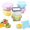 MXTIMWAN 6 Pezzi Mini Contenitori per Salse, 60ml Contenitori Plastica per Alimenti, Mini Contenitori con Coperchio per Alimenti, Insalate, Marmellate, Burro di Arachidi, Condimenti