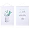 Ywlake A1 Cornici Magnetici per Poster, Ganci per Cornice per Poster in Legno Chiaro Stecche Magnetici per Poster Appendini per poster per Stampe Artistiche su Tela (61cm, Bianco, 2 Confezioni)