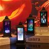 Bseical 4 Pezzi Lanterne Halloween Luce LED, Halloween Decorazioni Casa Interno Notturna, Halloween Zucca Luminosa da Esterno Appendere, Addobbi Giardino Decorative Lanterna Strega con Batteria (Luce Fredda)