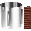 WIWJ Anello per torta in acciaio inox, regolabile, larghezza 16 - 30 cm, altezza 20 cm, scala incisa e clip di fissaggio per una facile preparazione di crema, strati e torte con motivo