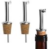 pcsfoe 2 pcs Versatori In Acciaio Inox Metal,Tappi bottiglie vino,Tappi per bottiglie di vino,Versatore Dosatore,Professionale Versatore,Metal pour barman per Vino Olio Cocktail Succo
