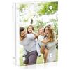 lalago 6 x 9 cm Portafoto da Tavolo, Cornice Magnetica in Acrilico, Magnetica Trasparente Cornice, Portafoto Senza Cornice Bifacciale Display per Esporre Foto, Cartoline, Biglietti, Francobolli