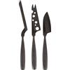 BOSKA Holland 307089 Monaco+ Set Coltelli per Formaggio, Acciaio Inossidabile, Nero